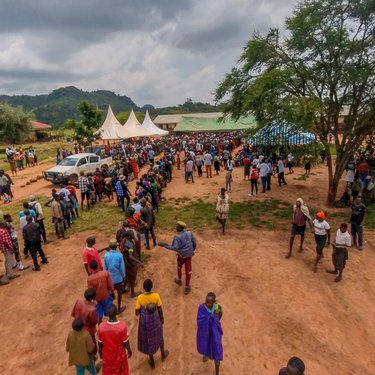Communities voting for the Parish Climate Change Committee in Morulem