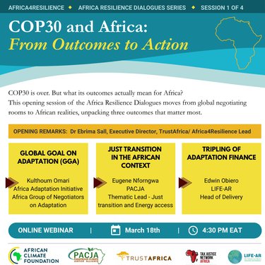 flyer africa4resilience first webinar